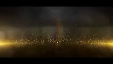 金黄粒子光晕渲染点缀背景AE模板视频的预览图